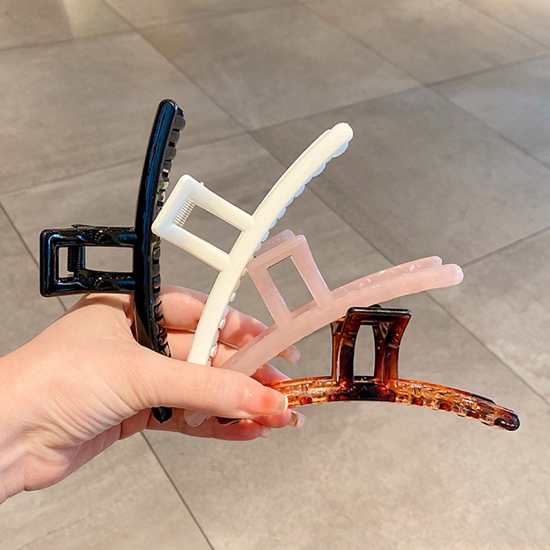 Kẹp Tóc Càng Cua Bằng Nhựa Nhám Kích Thước Lớn 13cm Tạo Kiểu Tóc Cho Nữ