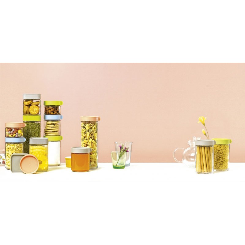 Hũ đựng gia vị nắp tròn GLASSLOCK  600ml IP608