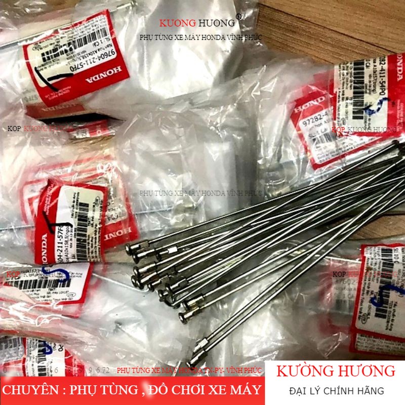Căm nan xe máy  bộ trước và sau zin gắn xe Dream , Wave chính hãng Honda việt nam