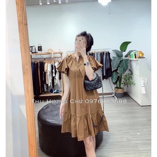 Váy suông đuôi cá tay bồng