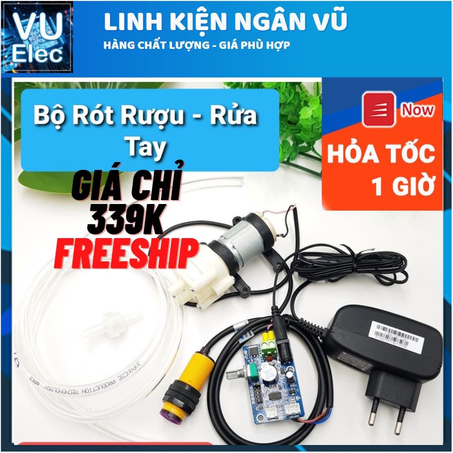 Bộ chế Rửa Tay Tự Động Đầy Đủ ATCOVID bảo hành 1 năm - Bộ Rửa Tay Không Chạm Rửa Tay Thông Minh