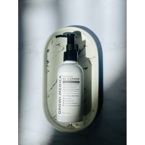 Dầu rửa mặt kiêm tẩy trang 2 trong 1 Growi.medica 120ml - Sáng da, kiềm dầu, giảm mụn handmade | BigBuy360 - bigbuy360.vn