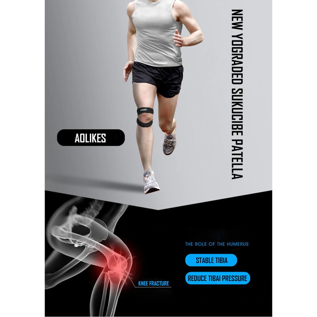 Đai bảo vệ xương bánh chè đầu gối AOLIKES A-7928 Sport compression patella band