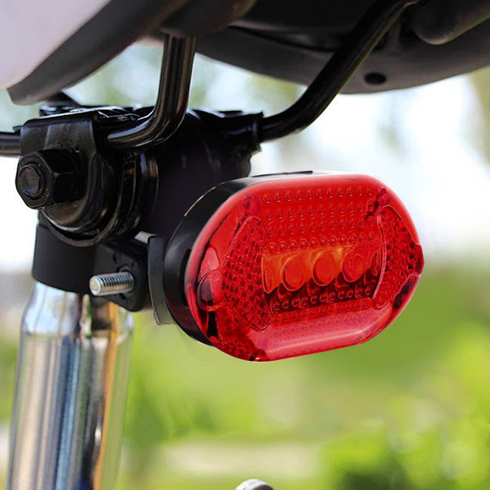 Đèn LED cảnh báo an toàn chống nước 5 bóng cho xe đạp