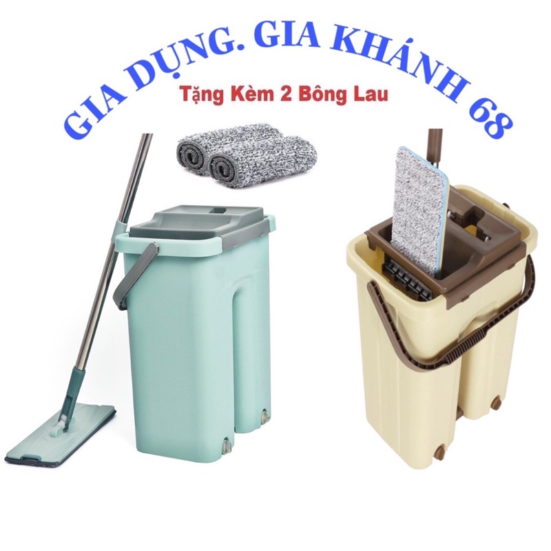 Bộ Lau Nhà Xoay 360• Cao Cấp(Tặng Kèm 2 Bông Lau)Hàng Loại 1