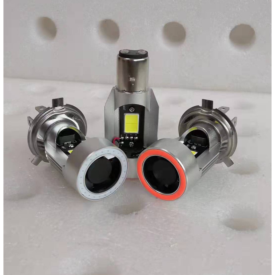 Bóng đèn Led pha xe gắn máy trợ sáng chân H4, chân BA20D, thay thế được cho bóng đèn zin