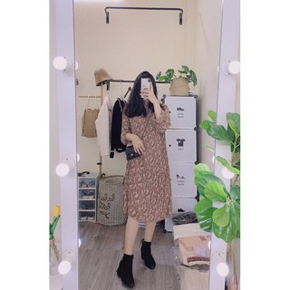 VÁY MAXI HOA SUÔNG KÈM DÂY ĐAI