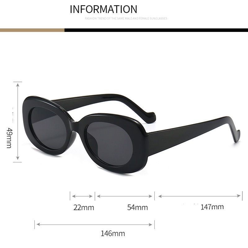 Mới Kính Mát Gọng Oval Thời Trang Dành Cho Nam Và Nữ