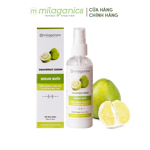 Serum Xịt dưỡng tóc tinh dầu bưởi kích thích mọc tóc MILAGANICS 100ml giúp giảm rụng tóc, kích thích mọc tóc nhanh chóng | BigBuy360 - bigbuy360.vn