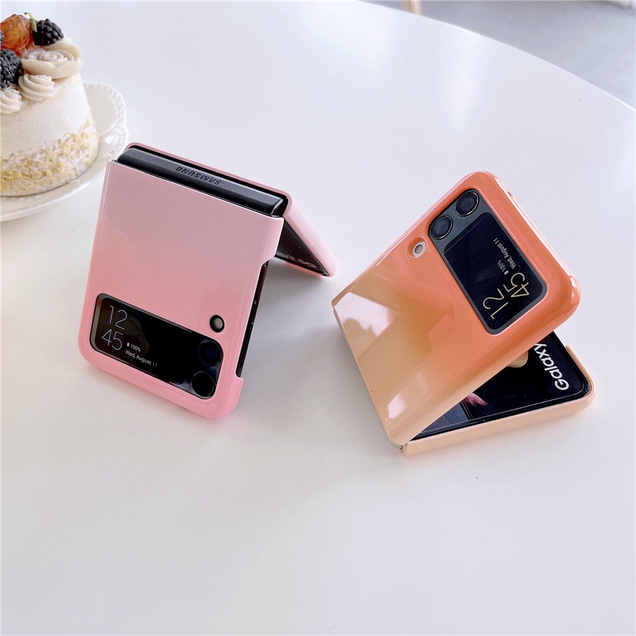 Ốp điện thoại HOCE màu gradient thời trang cho Samsung Galaxy Z Flip 3 5G Z Flip 4 Zflip3 Zflip4