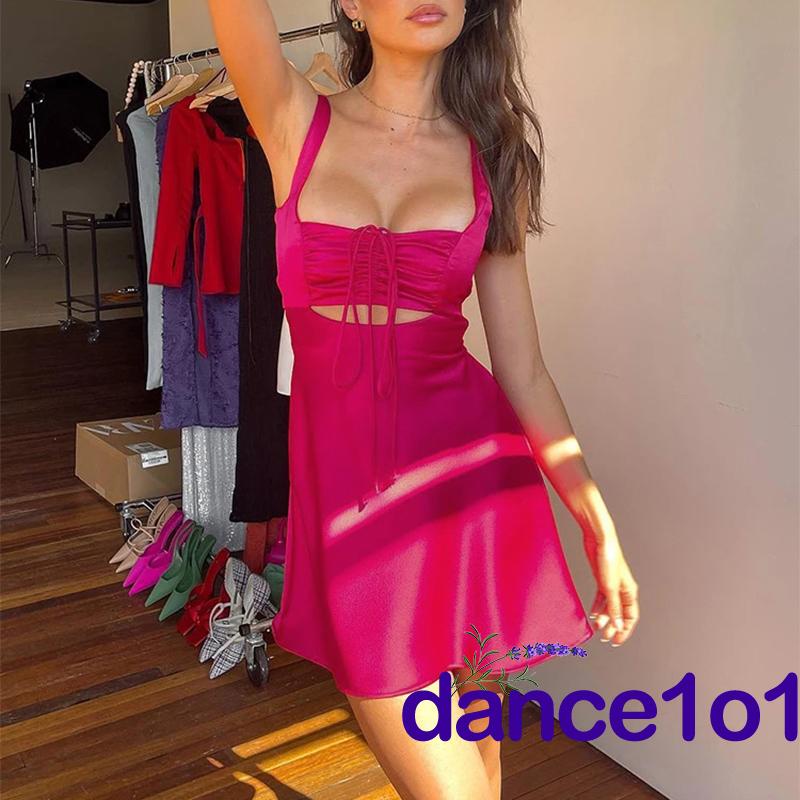 ❀Bt♡Đầm Sát Nách Cổ Vuông Thiết Kế Hở Lưng Quyến Rũ