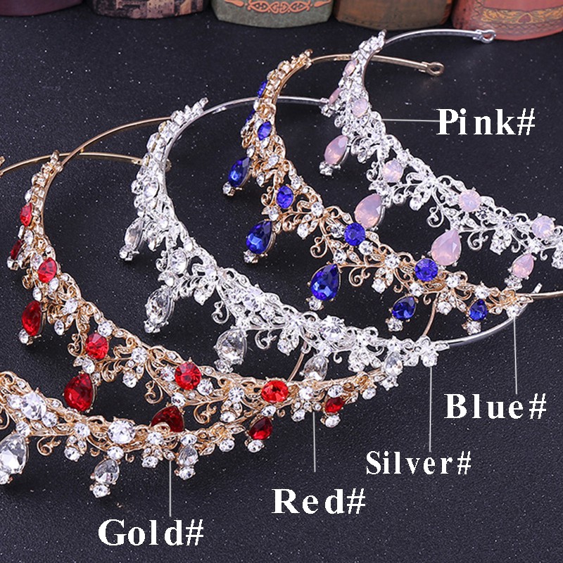 Vương Miện Đính Đá 5 Màu Sắc Xinh Xắn Cho Nữ