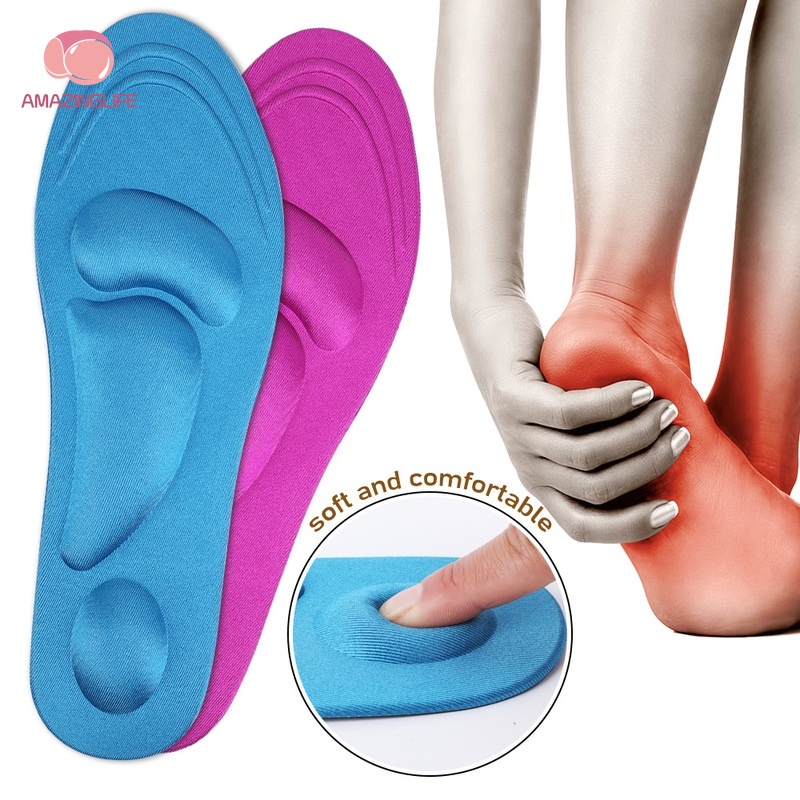 Đế Lót Giày Mát Xa Giảm Đau 4D Bằng Cao Su Non Cho Nam Và Nữ