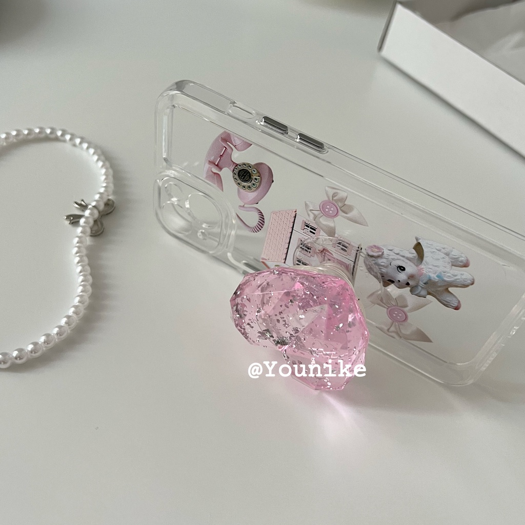 Ốp Điện Thoại Hình Búp Bê Màu Hồng Phong Cách Hàn Quốc Cho Iphone 14 / 13pro / 12promax / 11 / r