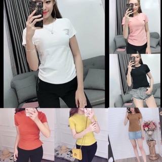 Áo thun thái trơn tập gym yoga mềm mịn mát