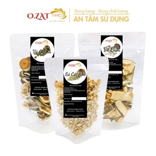 Combo vỏ chanh vỏ bưởi sả sấy khô OZAT FOOD mỗi loại 100g