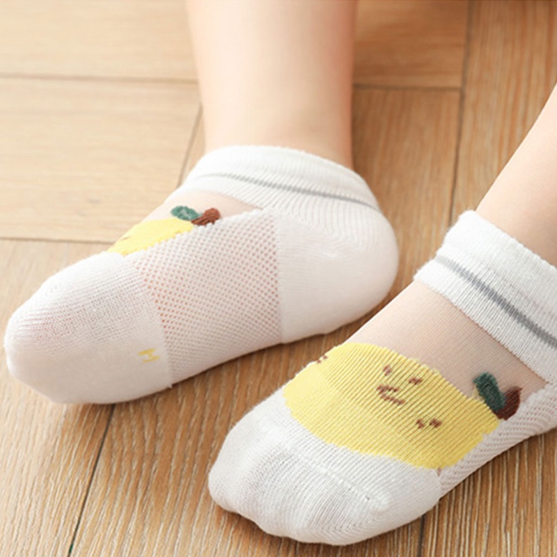 Set 5 Đôi Vớ Phối Lưới Siêu Mỏng Dễ Thương Thời Trang Mùa Hè Cho Bé Sơ Sinh