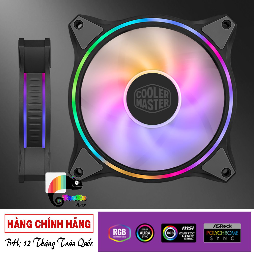 Quạt tản nhiệt case máy tính Cooler Master MASTERFAN MF120 HALO ARGB - MFL-B2DN-18NPA-R1 I Fan Case CoolerMaster Halo 12