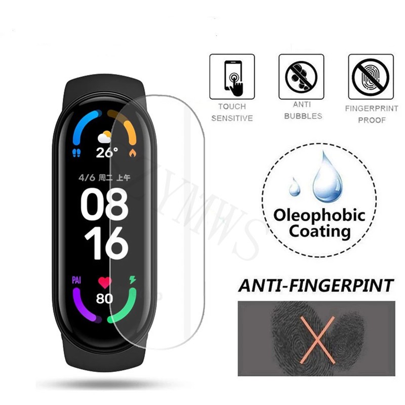 Set 2 MiếNg DáN CườNg LựC BảO Vệ MàN HìNh Cho ĐồNg Hồ Xiaomi Band 5 6 7 8 Xiaomi Band 5 6 7 8