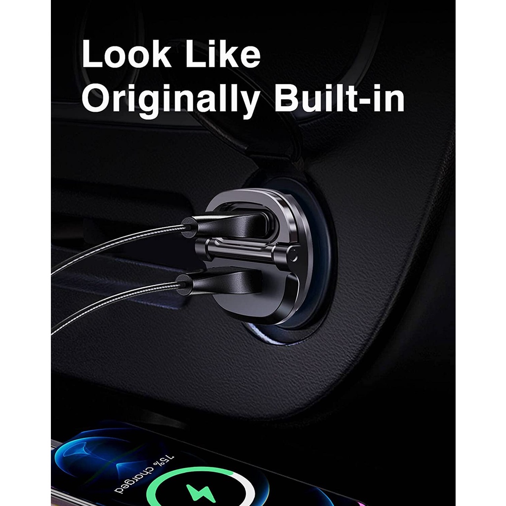 REALME Tẩu Sạc Nhanh Hai Cổng USB C 60W Bằng Kim Loại Dành Cho Xe Hơi iPhone 13 Huawei Xiaomi Vivo