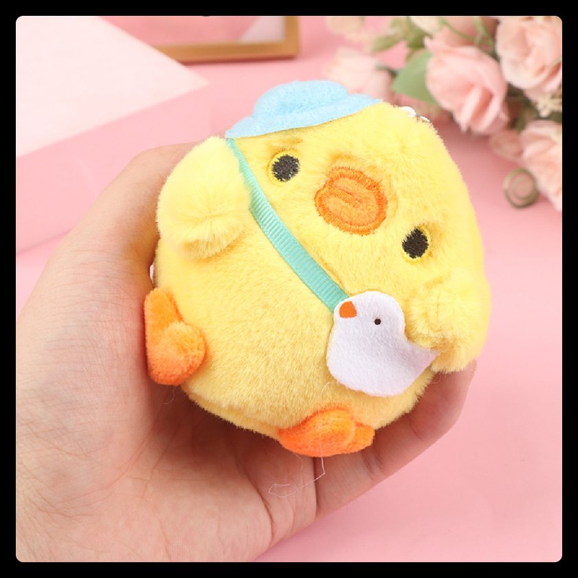 Móc khóa gấu bông Gà Con dễ thương đáng yêu treo trang trí balo phụ kiện xinh giá rẻ