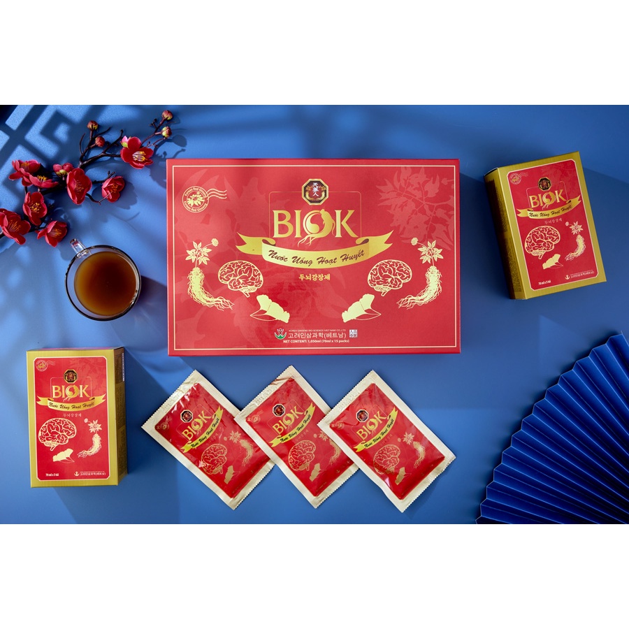 Nước Uống Hoạt Huyết Dưỡng Não BIOK, Giúp Tăng Cường Tuần Hoàn Máu Não