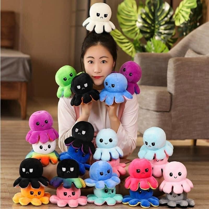 BẠCH TUỘC CẢM XÚC 2 MẶT TRÁI NGƯỢC BẰNG BÔNG CUTE