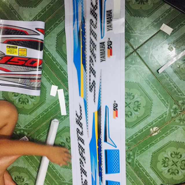 Tem rời spark xanh bạc