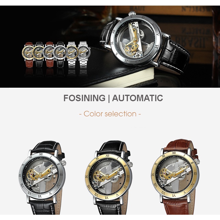 Đồng Hồ Cơ Nam Lộ Máy Skeleton- Đồng hồ nam cao cấp