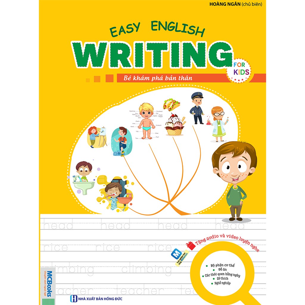 SÁCH - Easy English Writing For Kids - Bé Khám Phá Bản Thân