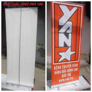 Standee giá cuốn nhôm, giá cuộn nhôm quảng cáo kt 0.6x 1,6m hoặc 0.8 x 2M