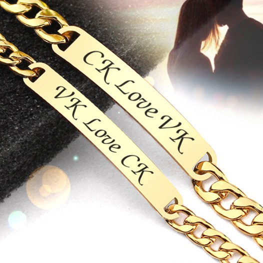 Vòng tay cặp đôi inox chữ Love BHLT92