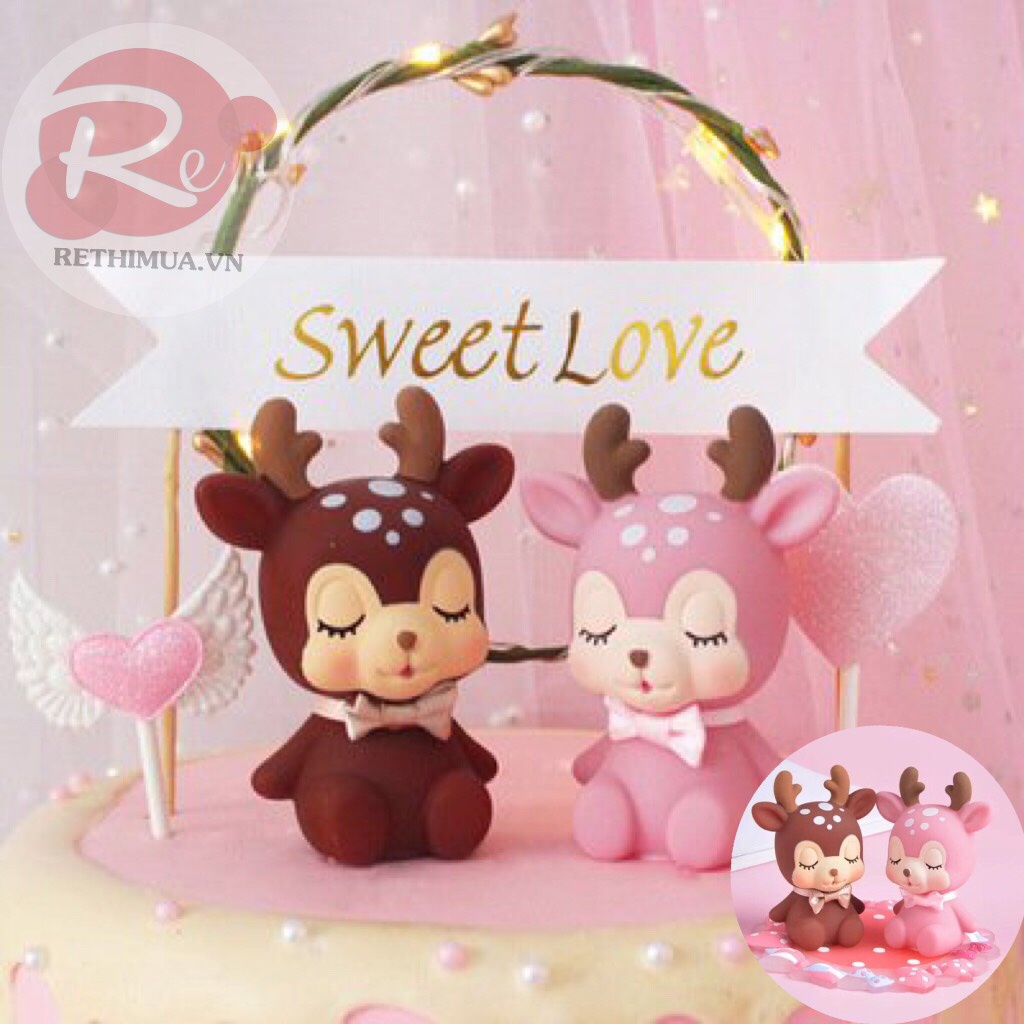 [SIÊU RẺ❤️] – Tuần lộc - Trang trí bánh sinh nhật bánh kem