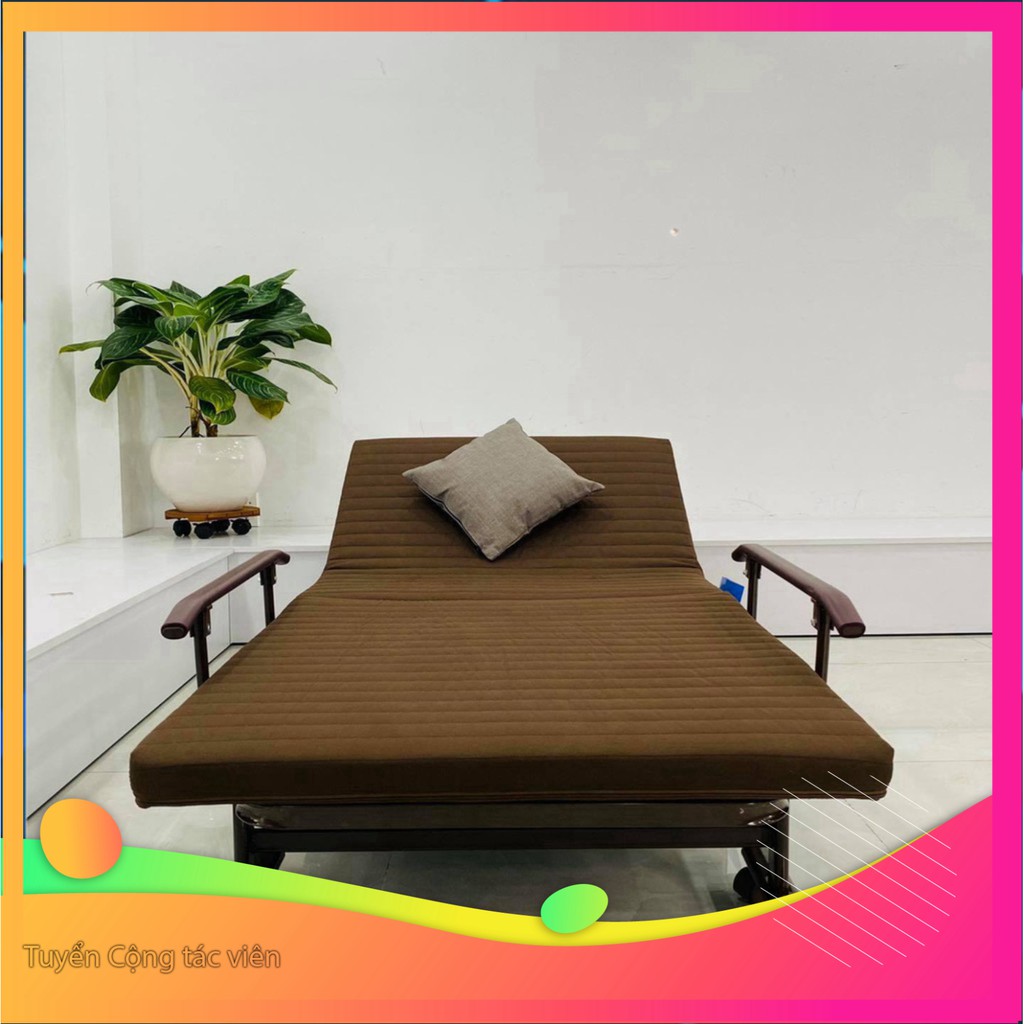 Giường xếp gọn, giường gấp gọn kiểu dáng Hàn Quốc SUMIKA-339, (rộng 90cm, dài 192cm, cao 31cm), tải trọng 300kg.