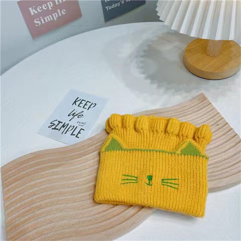 Khăn Choàng Cổ Giữ Ấm Hình Mèo Hoạt Hình Dễ Thương Cho Bé