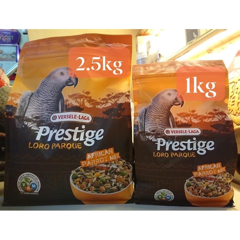 Hạt Prestiges dành cho Vẹt Xám gói nguyên seal 2,5kg và chia lẻ