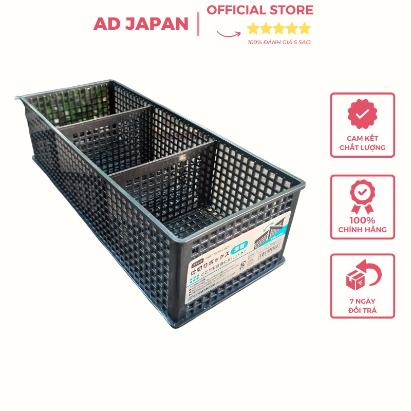 Khay đựng đồ tiện ích 3 ngăn, đựng vật dụng đa năng trong gia đình Sanada hàng nội địa Nhật Bản AD87