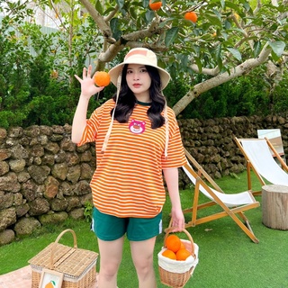 Set Đùi Gấu Dâu Sọc Cam