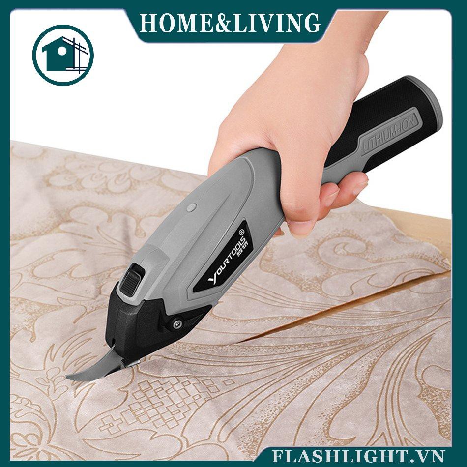 Cordless Electric Fabric Scissors HAWKFORCE Leather Cloth Sewing Scissor