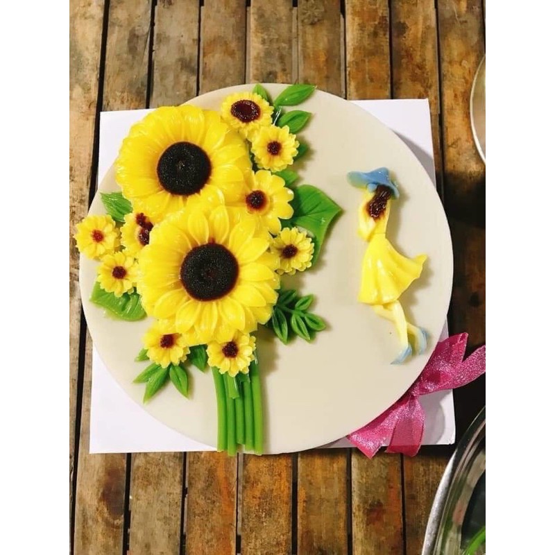 Khuôn Hoa Hướng Dương Lớn 9cm* 2,5 xem hình bánh mẫu