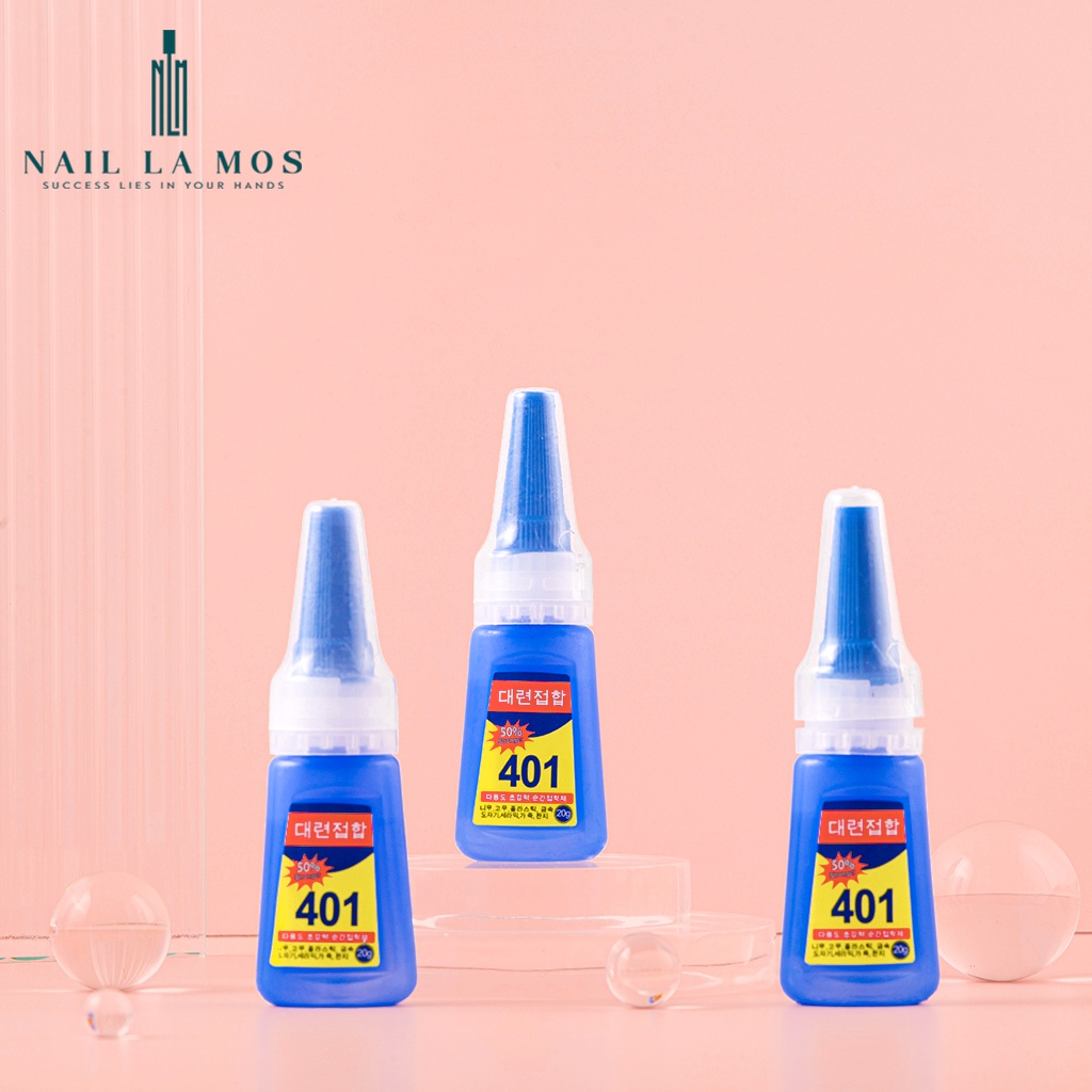 Keo 401 dán móng nail (20g) - Keo dán đa năng Hàn Quốc loại tốt chuyên dụng cho dân làm móng