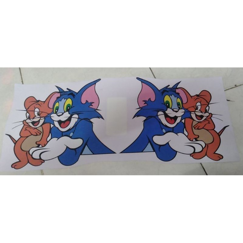 tem dán tom và jerry,tem dán xe tải,tem dán xe,tem dán trang trí