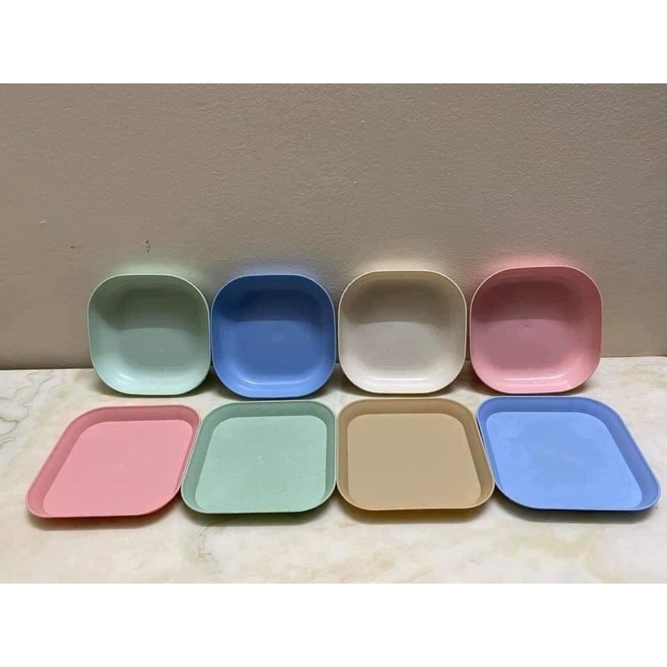 Set Đĩa Nhựa Lúa Mạch Đựng Hoa Quả, Trái Cây, Đồ Ăn An Toàn Và Tiện Lợi HQ 240