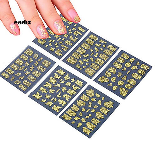 [Hàng mới về] Bộ 12 cái nhãn dán trang trí móng tay nghệ thuật kiểu cách 3D