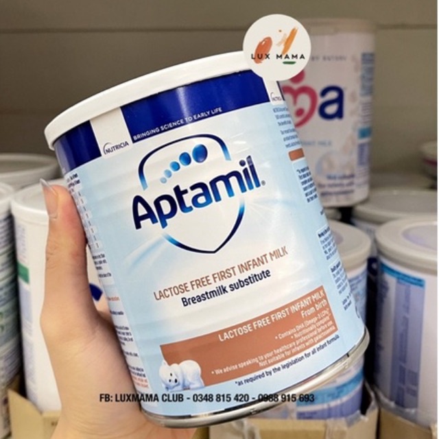 Date 2024 Sữa Aptamil Lactose free Anh cho bé tiêu chảy, bất dung nạp lactose 400g