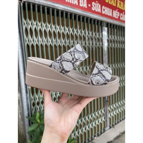 Dép Cross Đế Cao 7 cm Brooklyn Mid Wedge Chính Hãng, Size 35 37 38 39 40