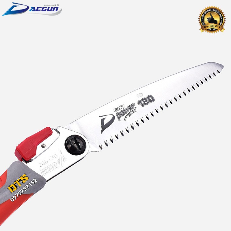 Cưa gỗ cầm tay DAEGUN, cưa cành cán xếp 180mm, cưa gấp gọn thép cao cấp Made in Korea