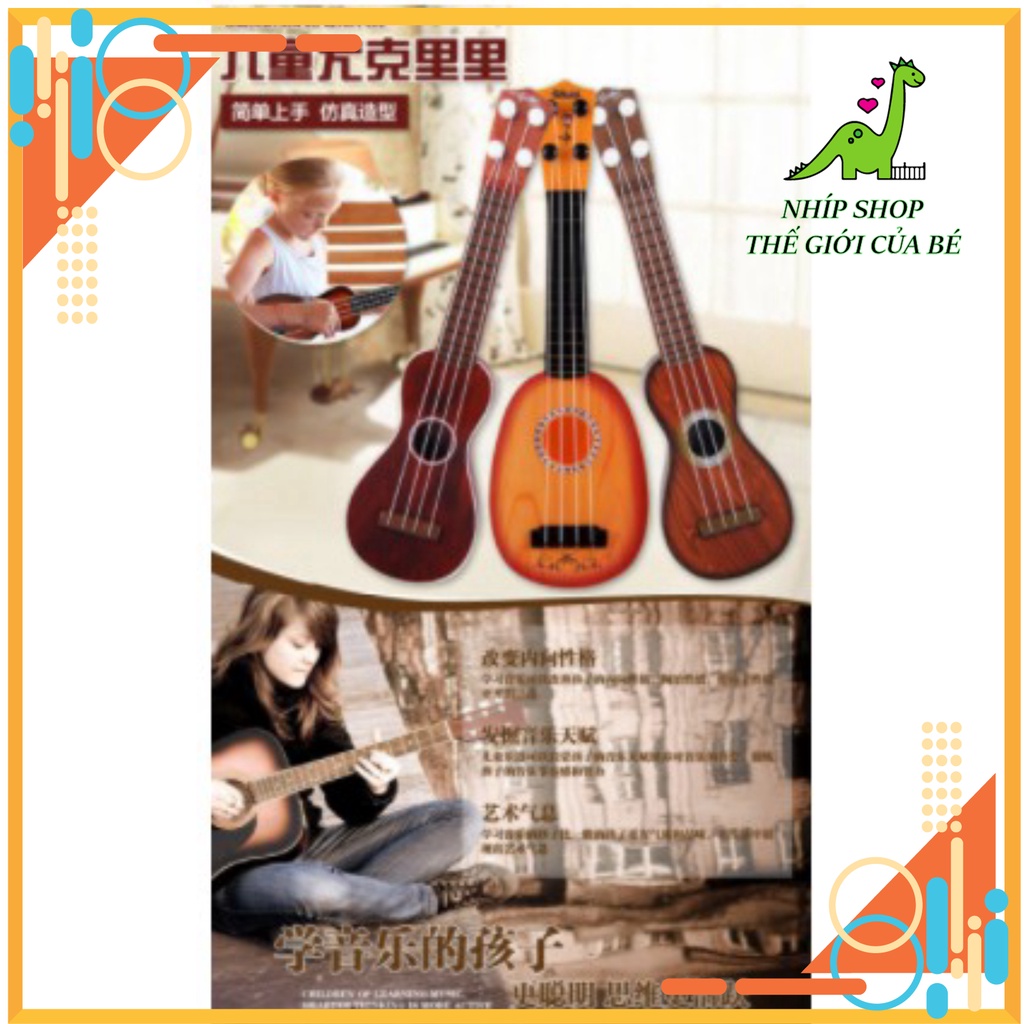 Đàn Guitar mini cho bé - Ukulele nhạc cụ mầm non đồ chơi