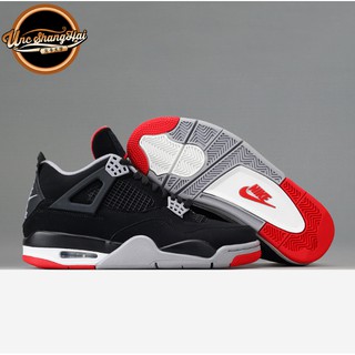 Giày Thể Thao Nam Chất Lượng Cao Air Jordan 4 Bred Aj4