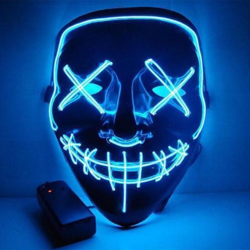 Mặt Nạ Hóa Trang Halloween Có Đèn LED 10 Màu Độc Đáo